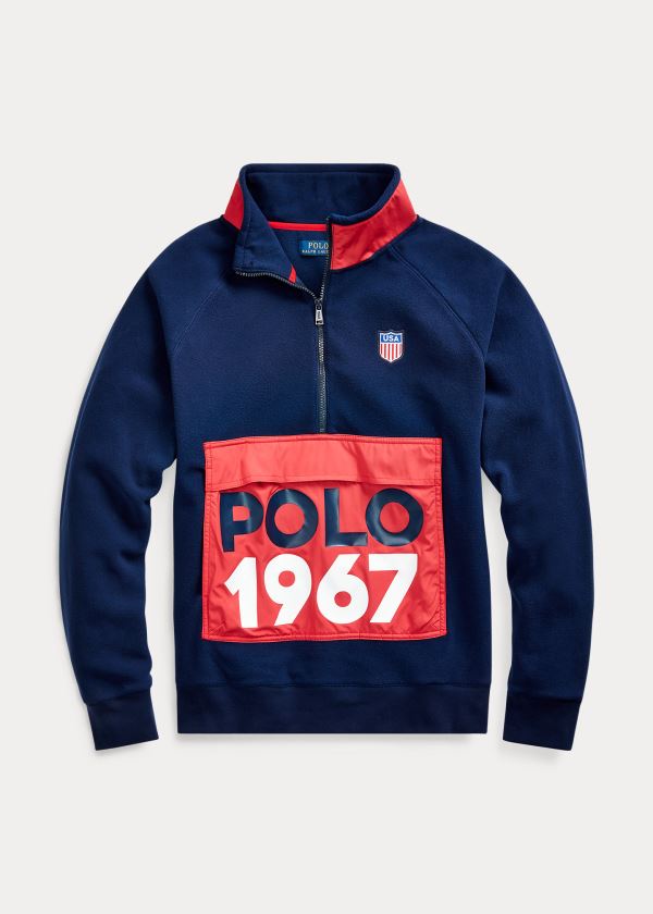 Jaqueta Polo Ralph Lauren Hybrid Half-Zip Homem 89261-JRSX